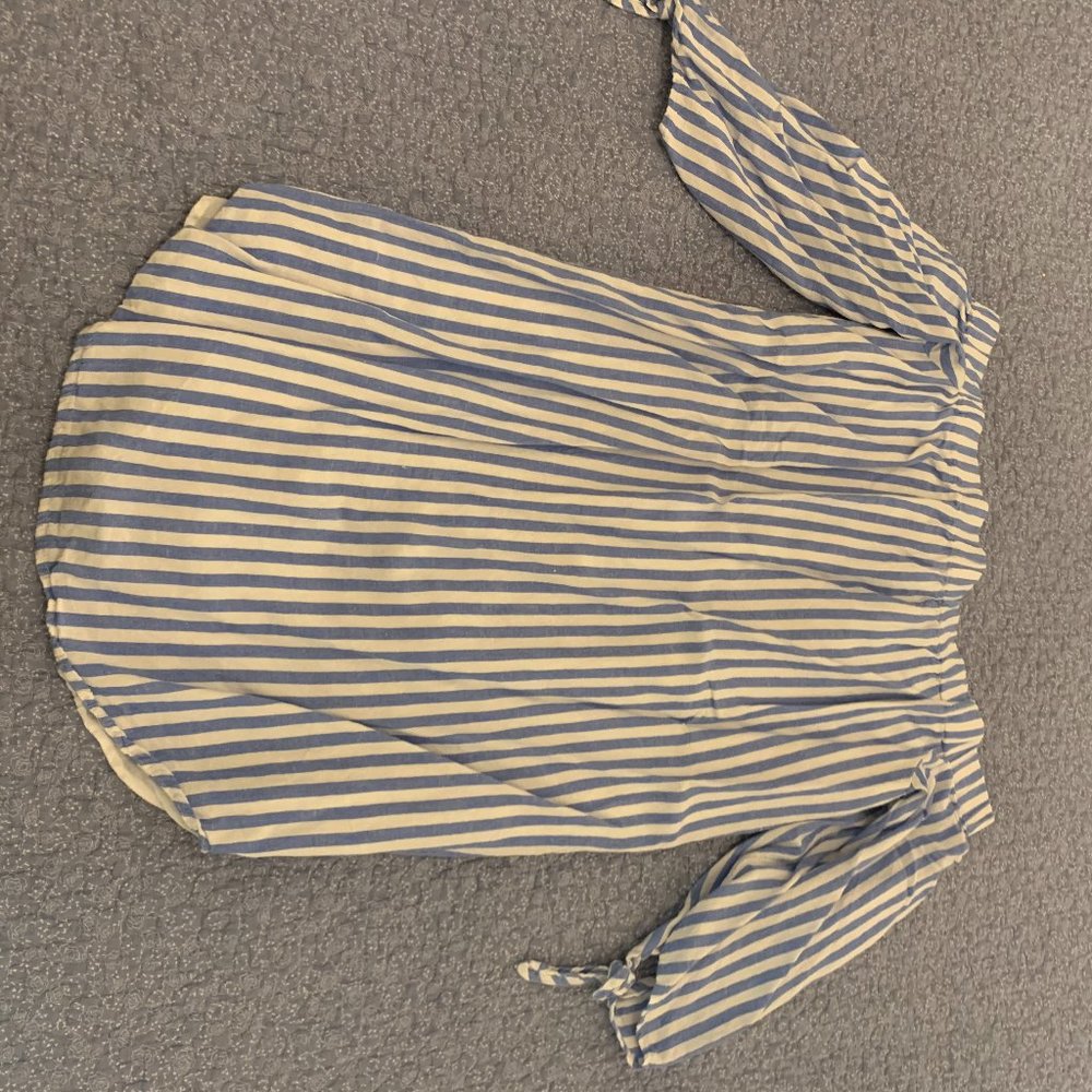 Old Navy Off Shoulder Nautical Stripe Dress